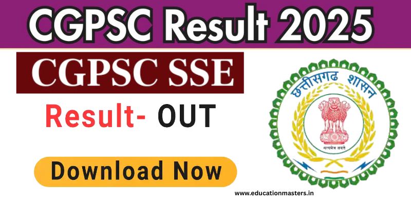 CGPSC SSE Result 2025